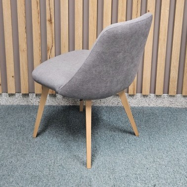 Silla tapizada pata nordica de madera LIA