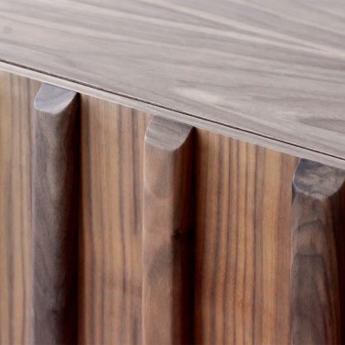 Mueble tv nordico de madera 4 puertas Stoken - Demarques