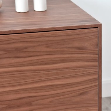 Mueble TV madera 2 cajones 3 puertas Nordic - Demarques