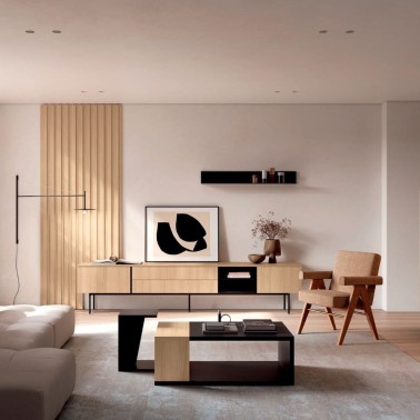 Conjunto de muebles de salon con panel de pared Muss 02