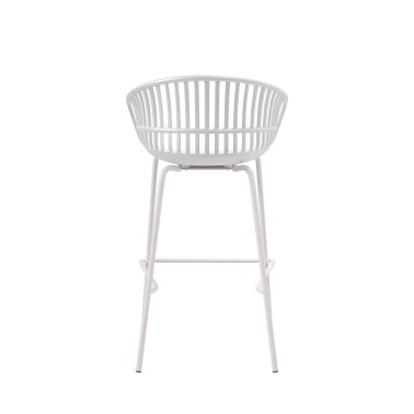 Taburete en polipropileno blanco AXEL