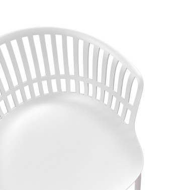 Taburete en polipropileno blanco AXEL