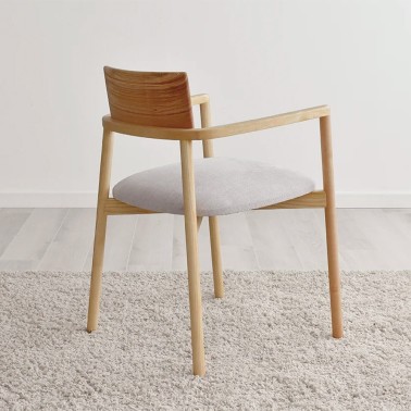 Silla comedor nordica con apoyabrazos LEVIK