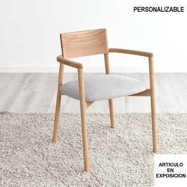 Silla de comedor de estilo nordico con reposabrazos