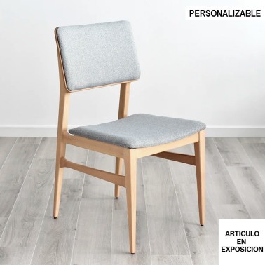 Silla de comedor nórdica tapizada NEW PORTO