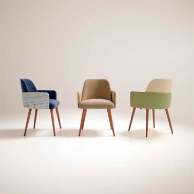 Silla tapizada con brazos RODENAK