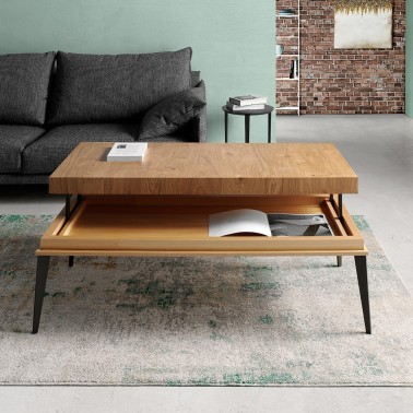 Mesa de centro elevavle 140x60
