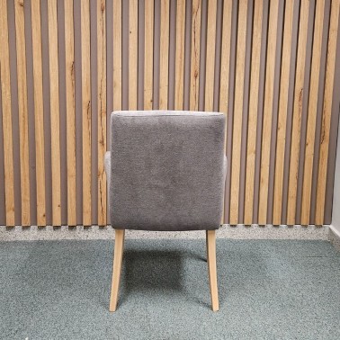 SILLA COMEDOR GRIS CON REPOSABRAZOS BALI