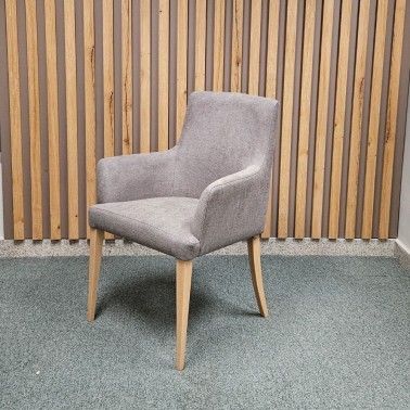 SILLA COMEDOR GRIS CON REPOSABRAZOS BALI