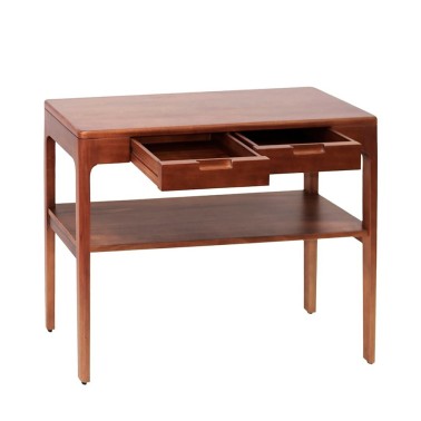 Consola recibidor nordica con 2 cajones y estante 120x35 Oporto