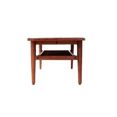 Mesa de centro nordica con estante 150x53 Oporto