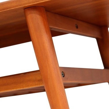Mesa de centro nordica con estante 150x53 Oporto