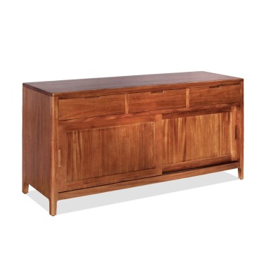 Aparador nordico con 3 cajones y puertas correderas