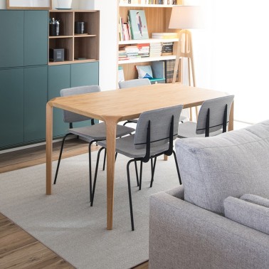 Mesa de comedor de madera Silu de Ondarreta