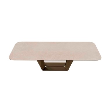 Mesa de comedor de lujo extensible en porcelanico Plec