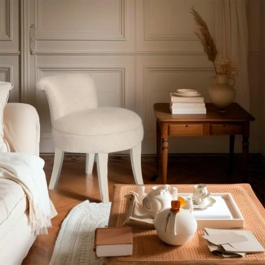 Butaca descalzadora blanca