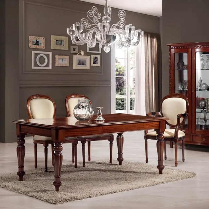 Mesa de comedor clasica victoriana