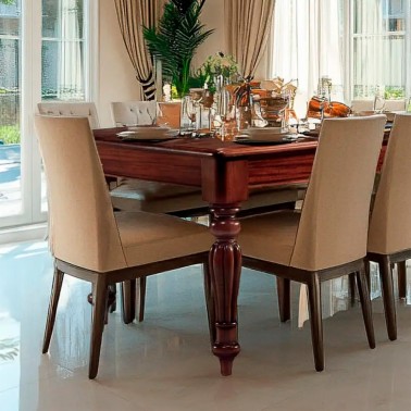 Mesa de comedor clasica victoriana fija