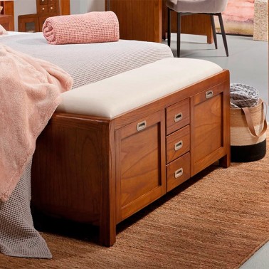 Banco zapatero con 2 puertas y 3 cajones Flash