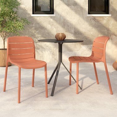 Silla jardin apilable en polipropileno