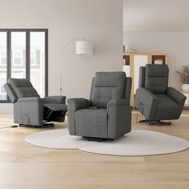 Sillon relax tapizado power-lift Noelia