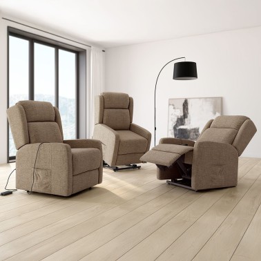 Sillon relax tapizado power-lift con 1 motor LUPE