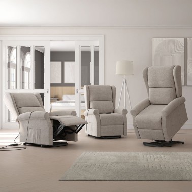 Sillon relax tapizado power-lift 1 motor Alba - Compra online