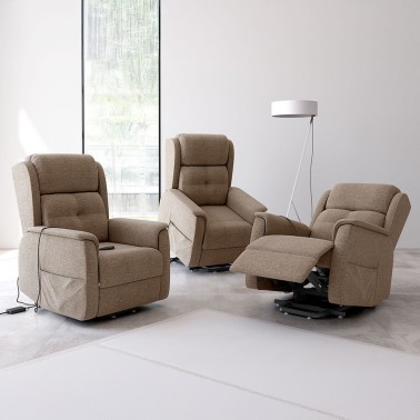 Sillon relax tapizado power-lift con 1 motor CLOE