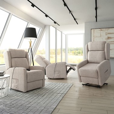Sillon relax tapizado power-lift con 1 motor CELIA