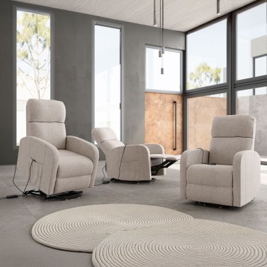 Sillon relax tapizado power-lift con 1 motor ADA