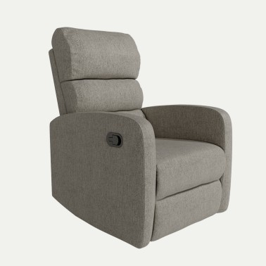 Sillon relax manual tapizado ELSA gris