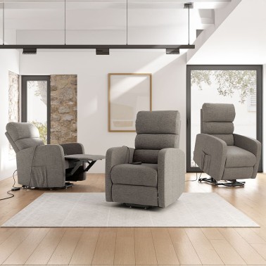 Sillon relax tapizado power-lift con 1 motor ELSA