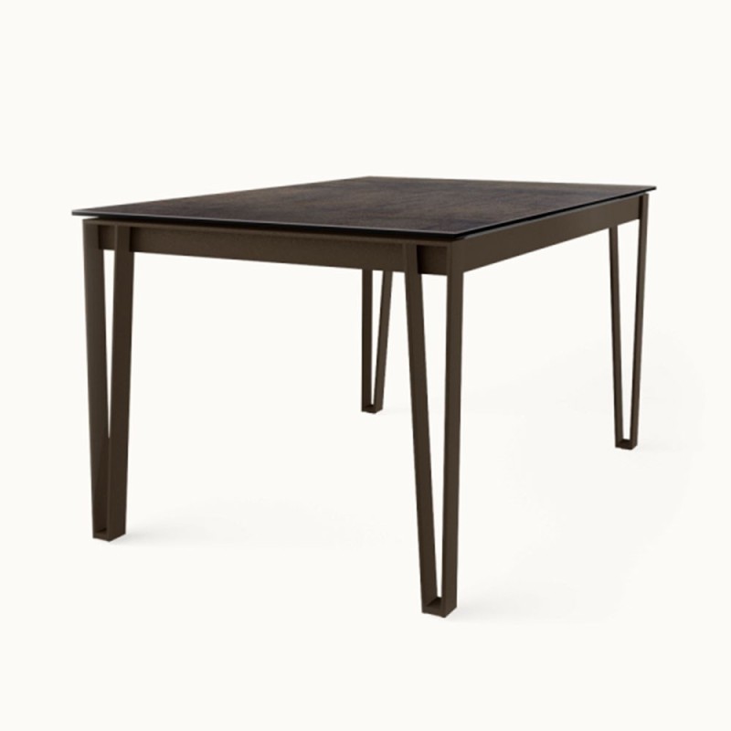 Mesa cocina OSAKA encimera porcelanico y patas metalicas