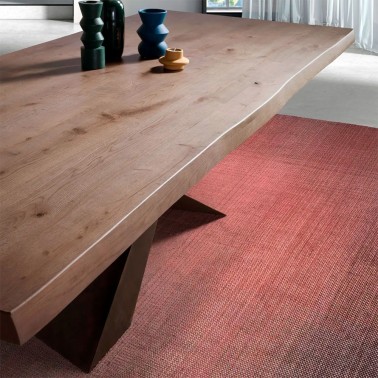 Mesa Jasper de Nacher en madera maciza canto natural