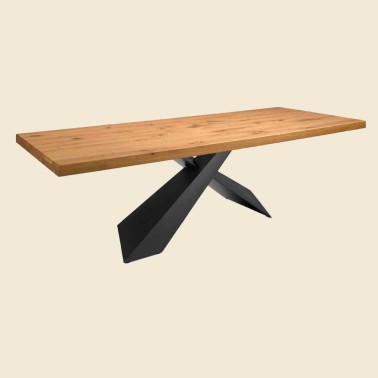 Mesa Jasper de Nacher madera maciza canto recto