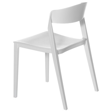 Silla apilable polipropileno blanco Adelyn
