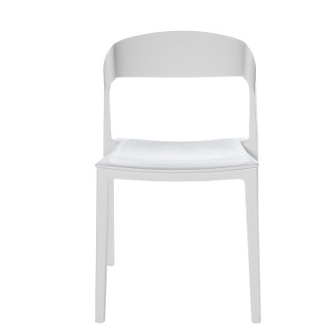 Silla apilable polipropileno blanco Adelyn