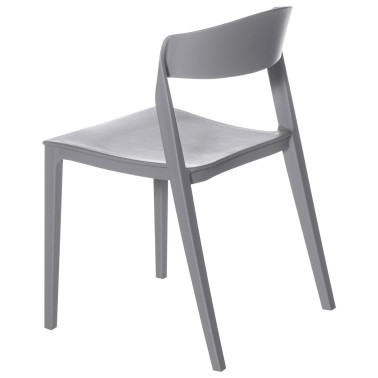 Silla apilable polipropileno gris ADELYN