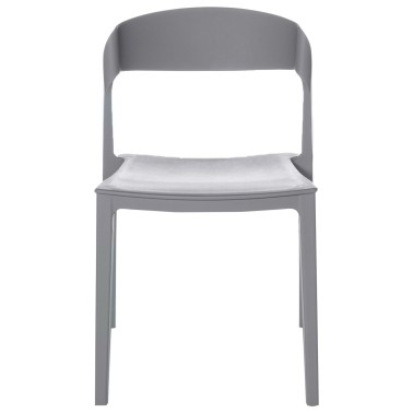 Silla apilable polipropileno gris ADELYN