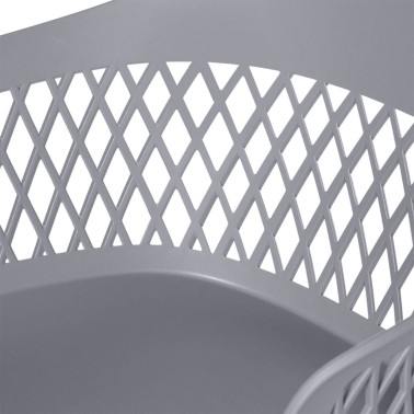 Silla gris en polipropileno con reposabrazos Jayden