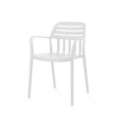 Silla apilable polipropileno blanco DESIREE