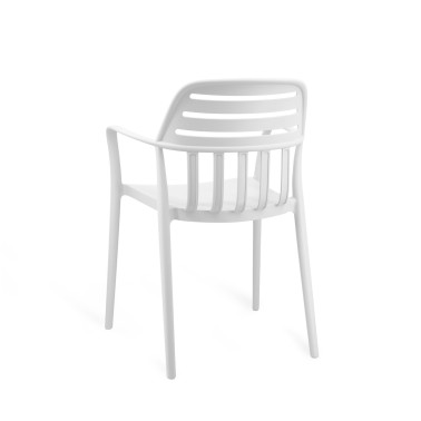 Silla apilable en polipropileno blanco Desiree