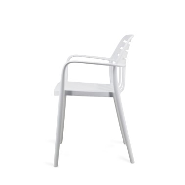 Silla apilable en polipropileno blanco Desiree
