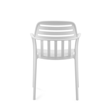 Silla apilable en polipropileno blanco Desiree