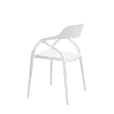 Silla apilable en polipropileno blanco Renata