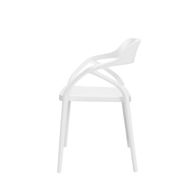 Silla apilable en polipropileno blanco Renata
