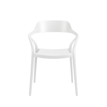 Silla apilable en polipropileno blanco Renata