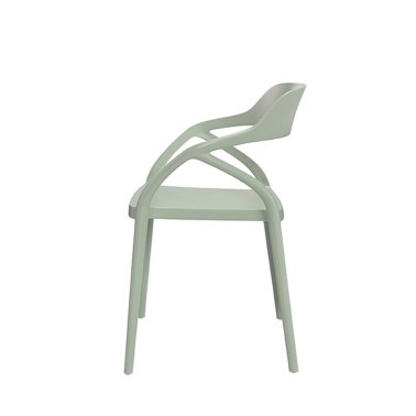 Silla apilable en polipropileno verde Renata