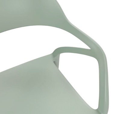 Silla apilable en polipropileno verde Renata