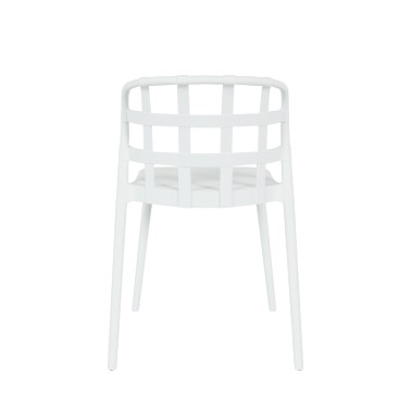 Silla apilable blanca en polipropileno Gina